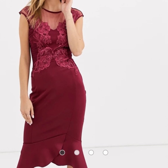 ASOS Embellished Midi Dress with Fishtail - Picture 1 of 5